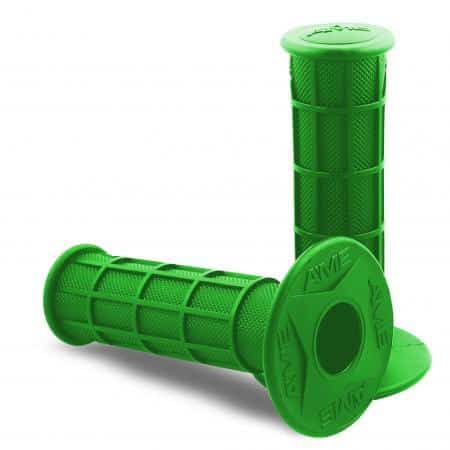 A'ME Full Waffle Grips – Green – Close-up of Tacky Slip-On Design