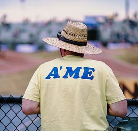 Yellow A'ME Bubble Font Shirt