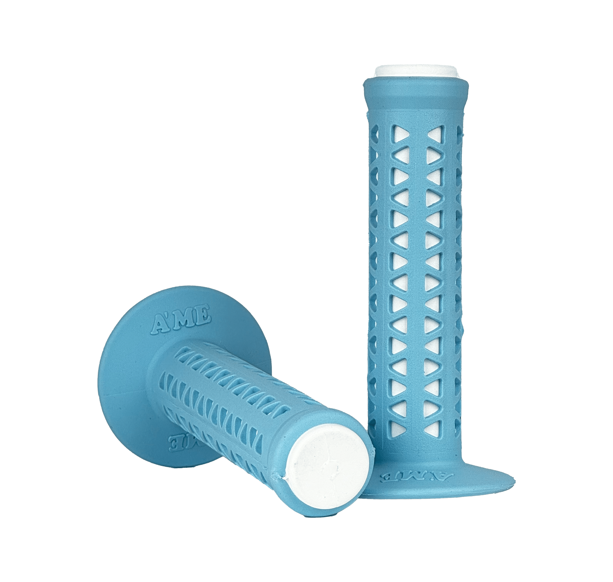 A'ME Old School BMX Bicycle Grips - TRI - Blue - Made In USA