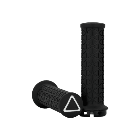 A'ME Mini Lock-On Grips – Black, Kids BMX MTB Handlebar Grips, Tri Pattern, Made in USA
