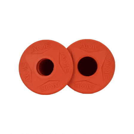 A'ME Full Waffle XL Dirtbike Grips – Orange – Extra Long Slip-On Motorcycle Grip front