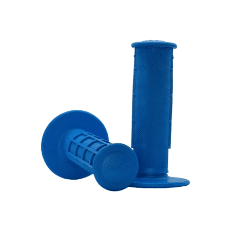 A'ME Half Waffle Motorcycle Grips Maui Blue – Soft Rubber Dirt Bike and MX Grips